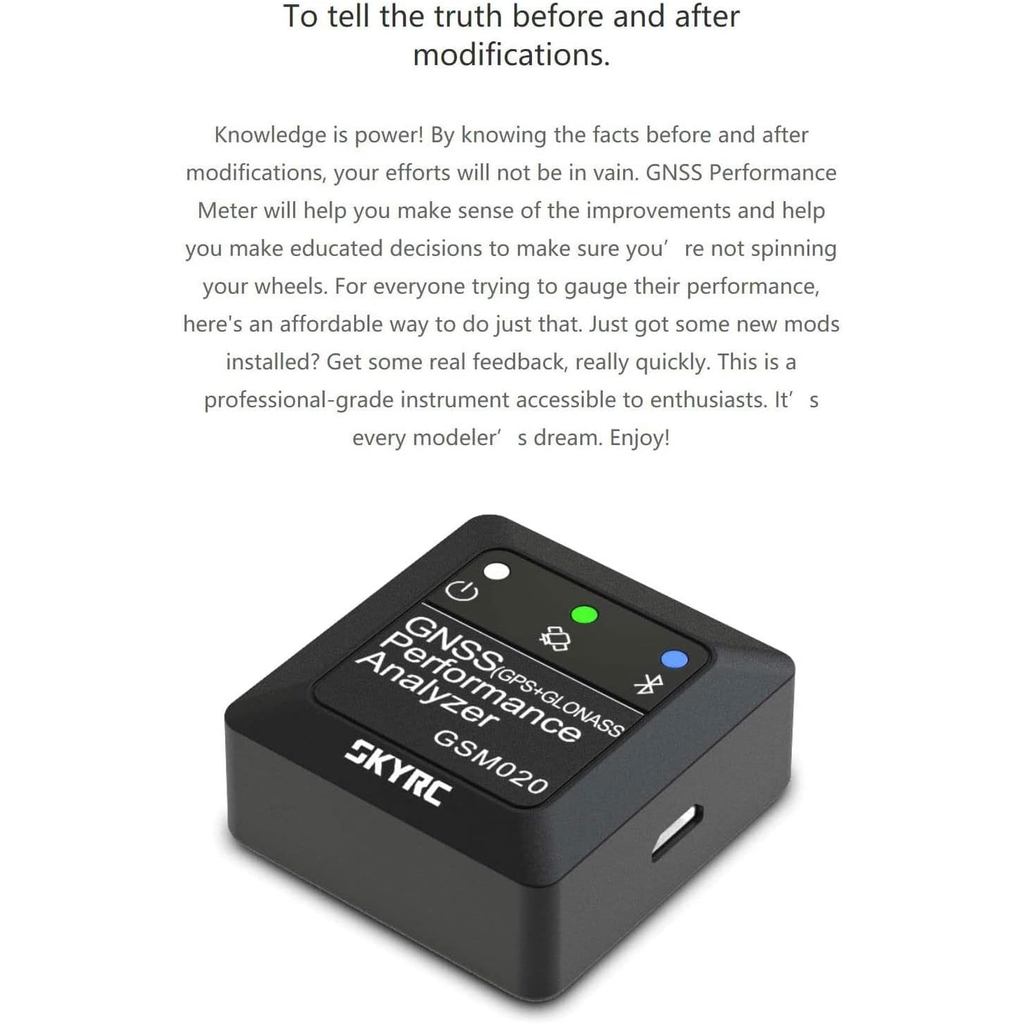 Máy phân tích hiệu suất SKYRC GNSS RC GPS + Đồng hồ tốc độ GLONASS, Trình lập trình dữ liệu đua được