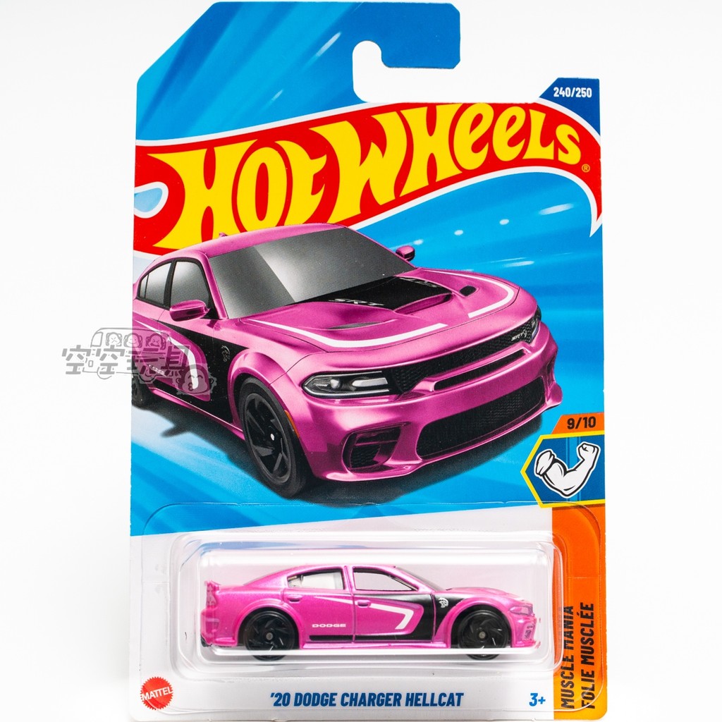 Không. 240 '20 DODGE SẠC HELLCAT DODGE Hồng Hot Wheels Hợp kim Xe thể thao nhỏ