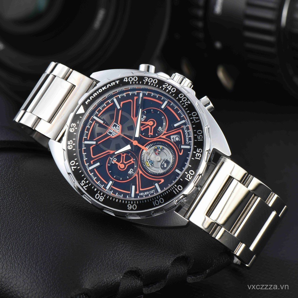 Đồng hồ thể thao nam bằng thép không gỉ T TG Racing Element Màu sắc phù hợp với chức năng Chronograp