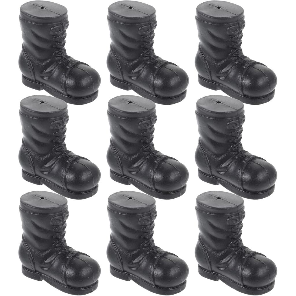 LOGOFUN 10 Chiếc Giày Bốt Ông Già Noel Mini Giày Bốt Ông Già Noel Mô Hình Giáng Sinh Ông Già Noel Gi