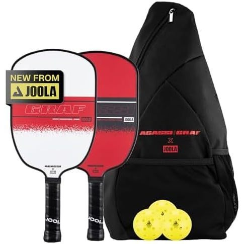 Mái chèo Pickleball JOOLA Agassi Edge 16mm - Made from carbon fiber for enhanced spin control - Endo