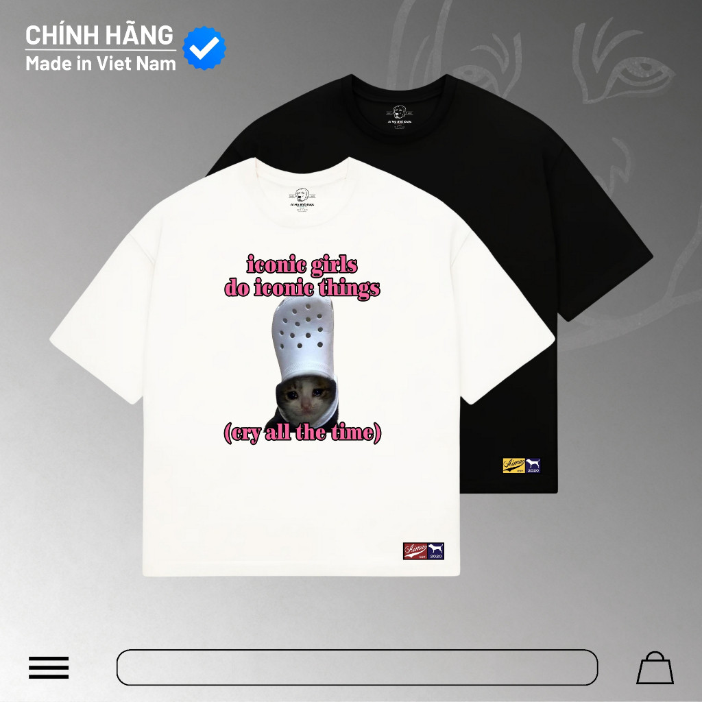 Áo Ai Mà Biết Được-Áo Thun Iconic Girls Do Iconic Thing-Form Oversize Cotton 100% Unisex Nam Nữ