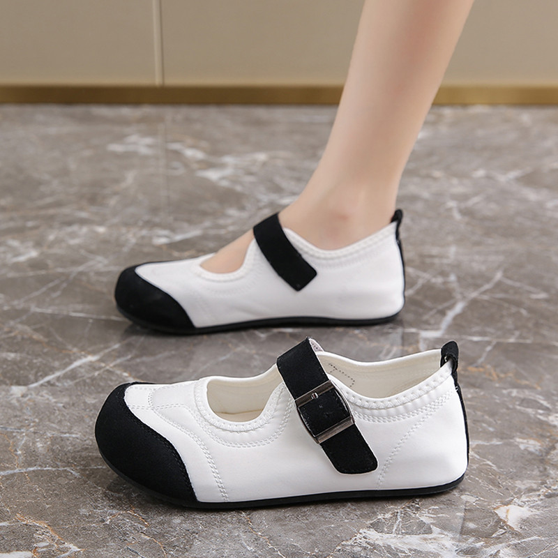 Yongge Women's Shoes XT179 Mary Jane Loafers with Hidden Wedge, Flat Sweet Casual Shoes for Women