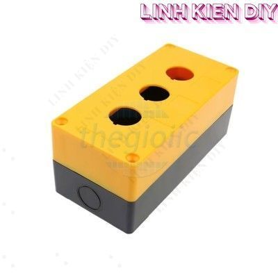 BX3-22 Hộp 3 Nút Nhấn Điều Khiển 22mm Màu Vàng Linh Kiện DIY