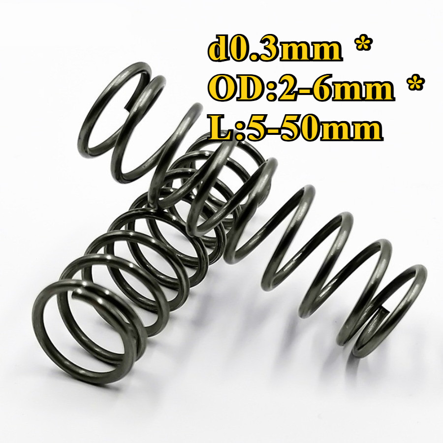 Lò xo nén 65Mn d0.3mm * OD2-6mm [NBL]