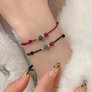 💋loli💋Lắc Tay Sợi Mảnh Chụp Áo Dài Tết -Vòng dây đỏ may mắn Mix hạt phong thuỷ - Lắc Tay Cổ Trang Thanh Lịch