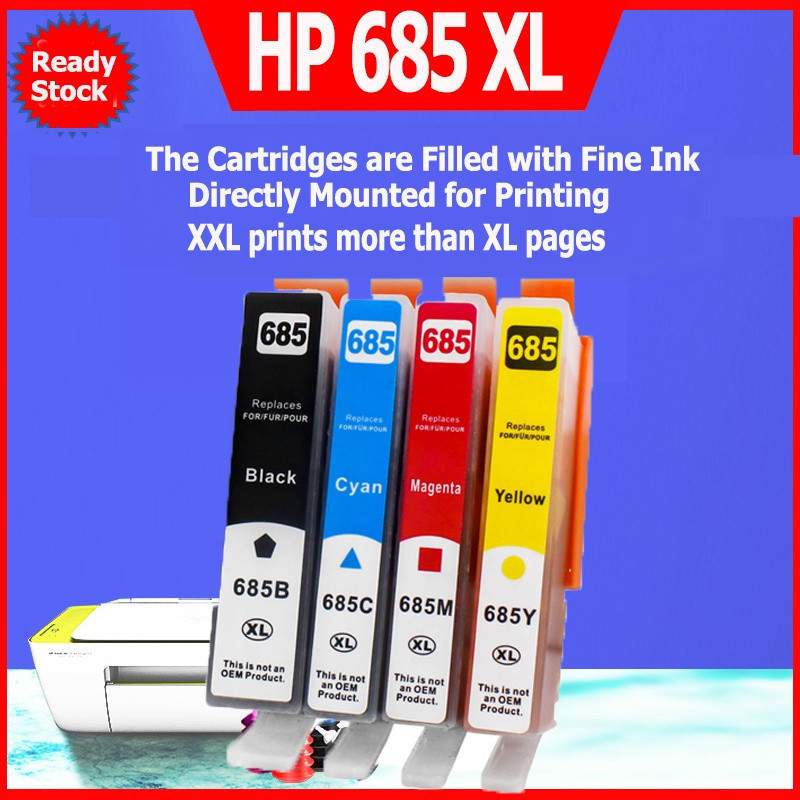 Hp685 XL hp 685XL hp 685 685 685-XL Tương thích 4 Hộp mực nhiều gói HP (B / C / M / Y) 3525 4615 462