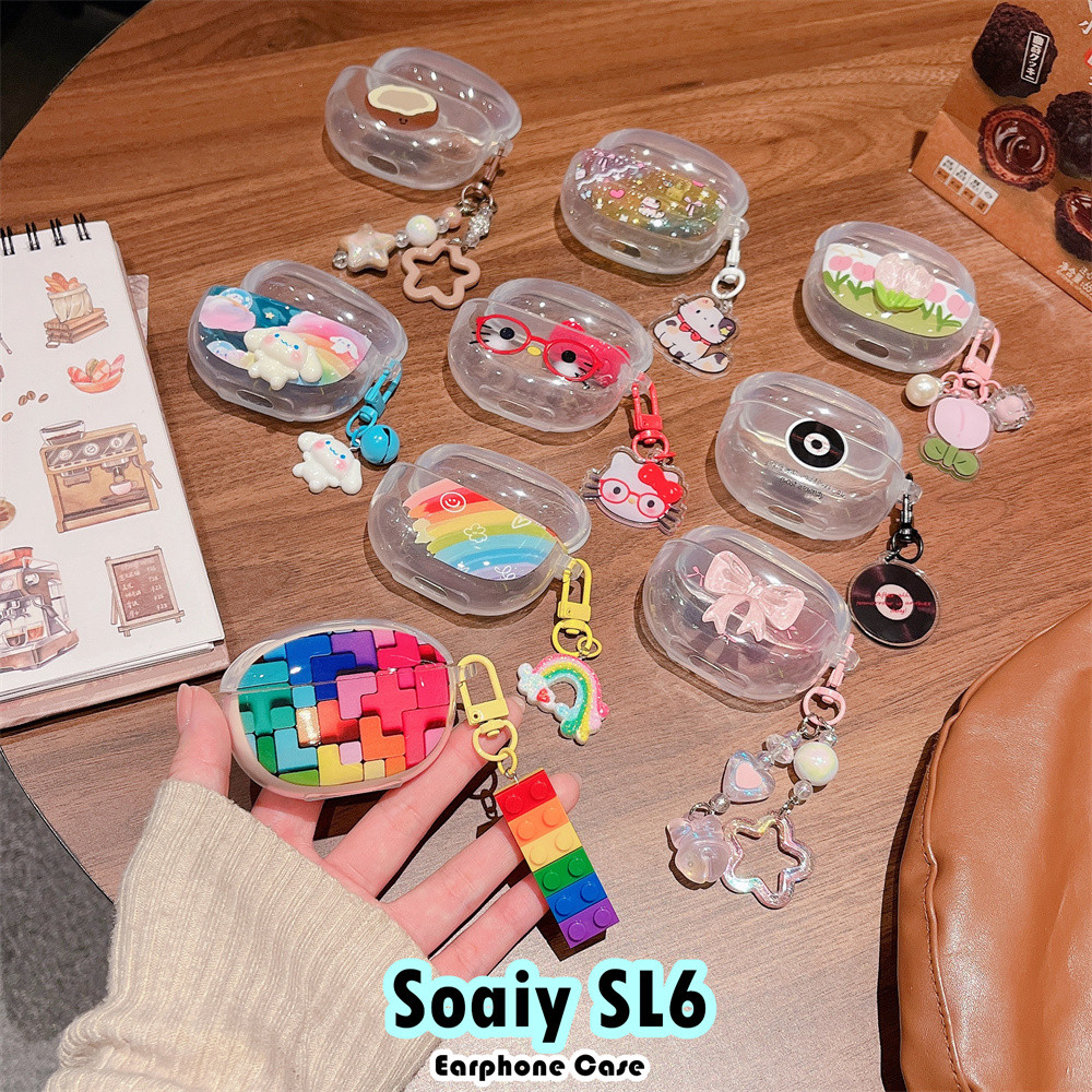 [Bộ sưu tập] Dành cho vỏ Soaiy SL6 Vỏ tai nghe silicon mềm DIY Creative Cat NO.1