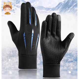 Găng tay nam phượt, dã ngoại, đi xe máy mùa đông cảm ứng điện thoại, lót nỉ lông giữ ấm, thiết kế ôm tay, chống trượt - YKD