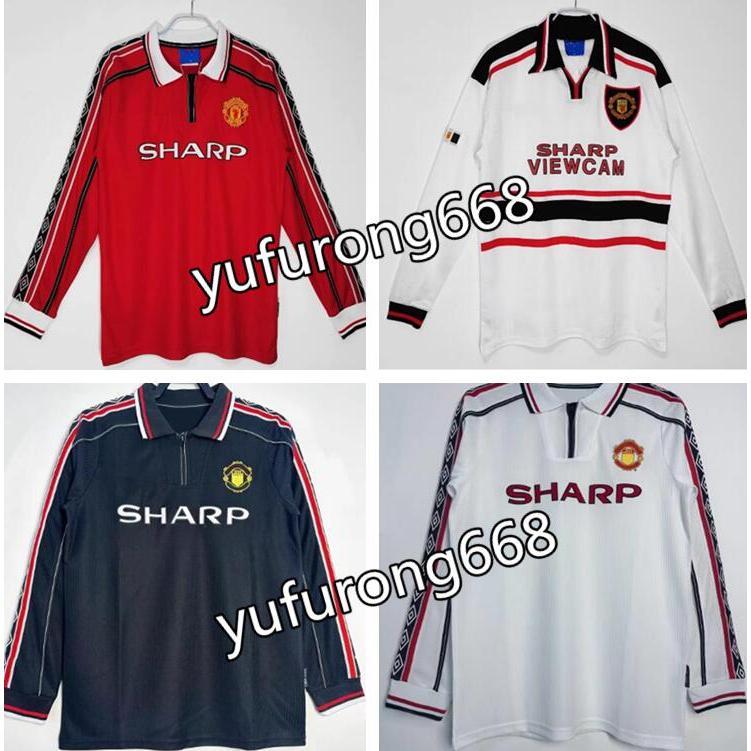 Áo bóng đá cổ điển dài tay 98-99 MU Home