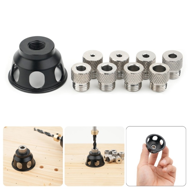 HL 3-10mm Định Vị Lỗ Đục Lỗ Bỏ Túi Jig Dụng Cụ Mộc Mini Góc Thẳng Hướng Dẫn Khoan Doweling Jig Kit