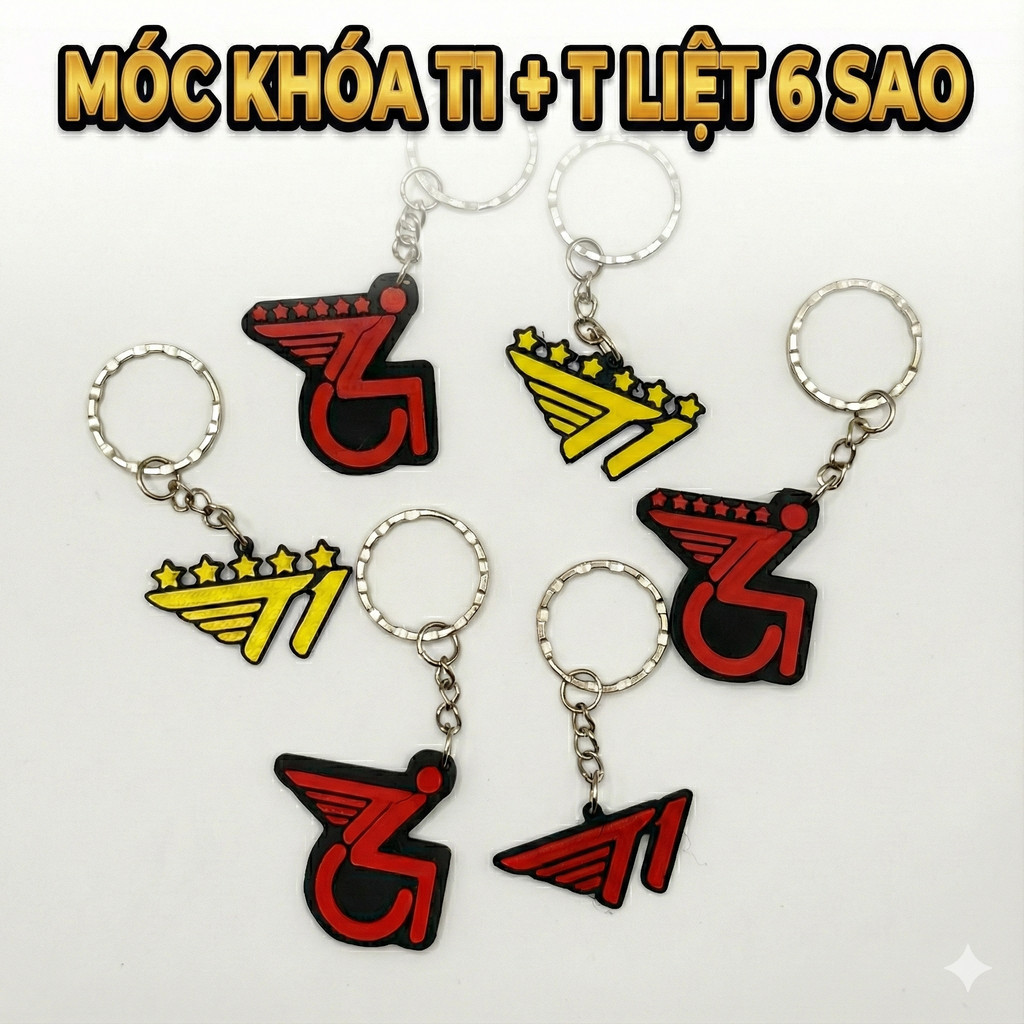 Móc khóa T1,Tê liệt,6 sao Dành cho Fan T1 và Tê con