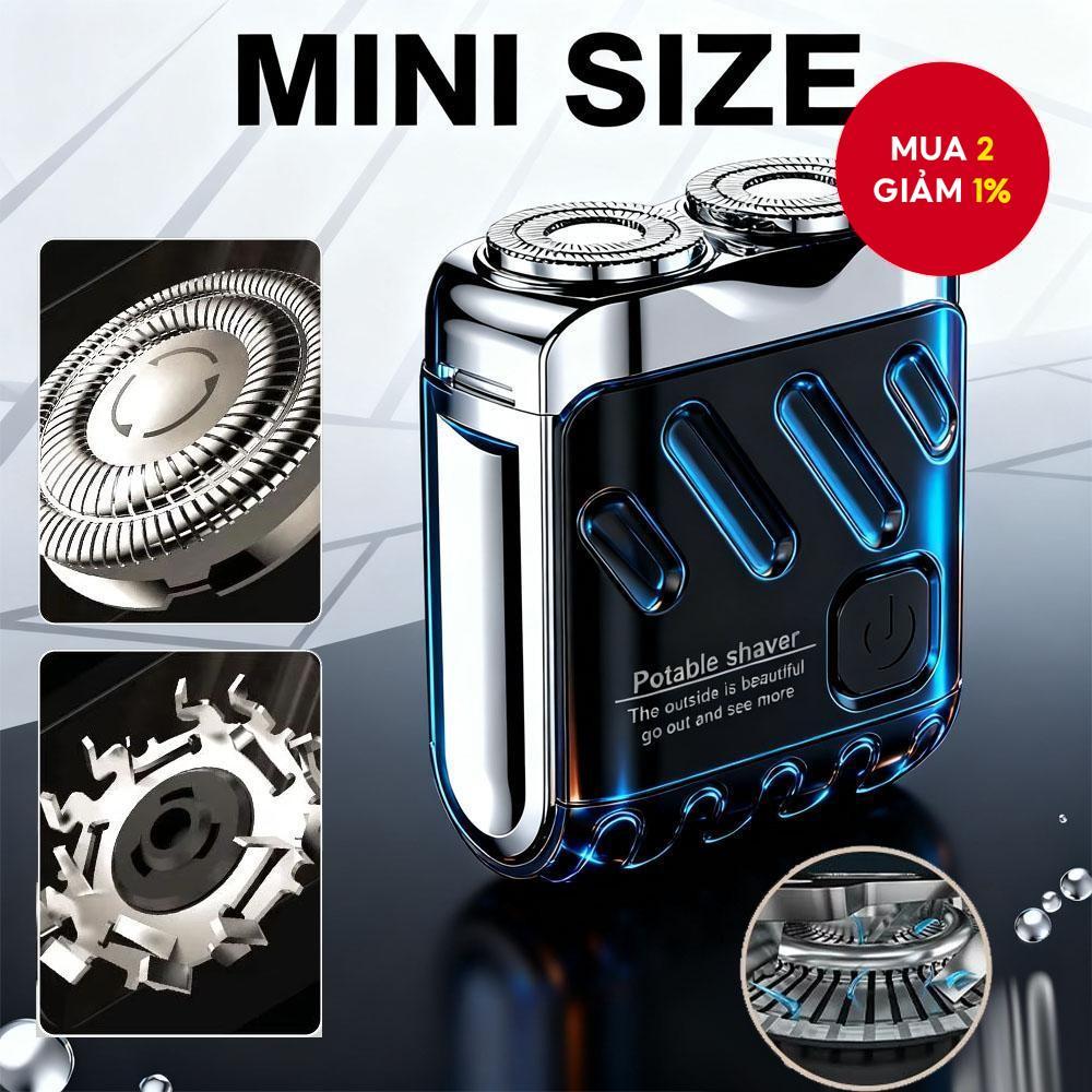  Máy cạo râu điện mini sạc lại được, nhỏ gọn, dễ mang theo, dùng cổng Type-c, có thể sạc lại, tiện lợi khi đi du lịch, không dây, không gây đau, dùng tỉa râu mặt cho nam giới.