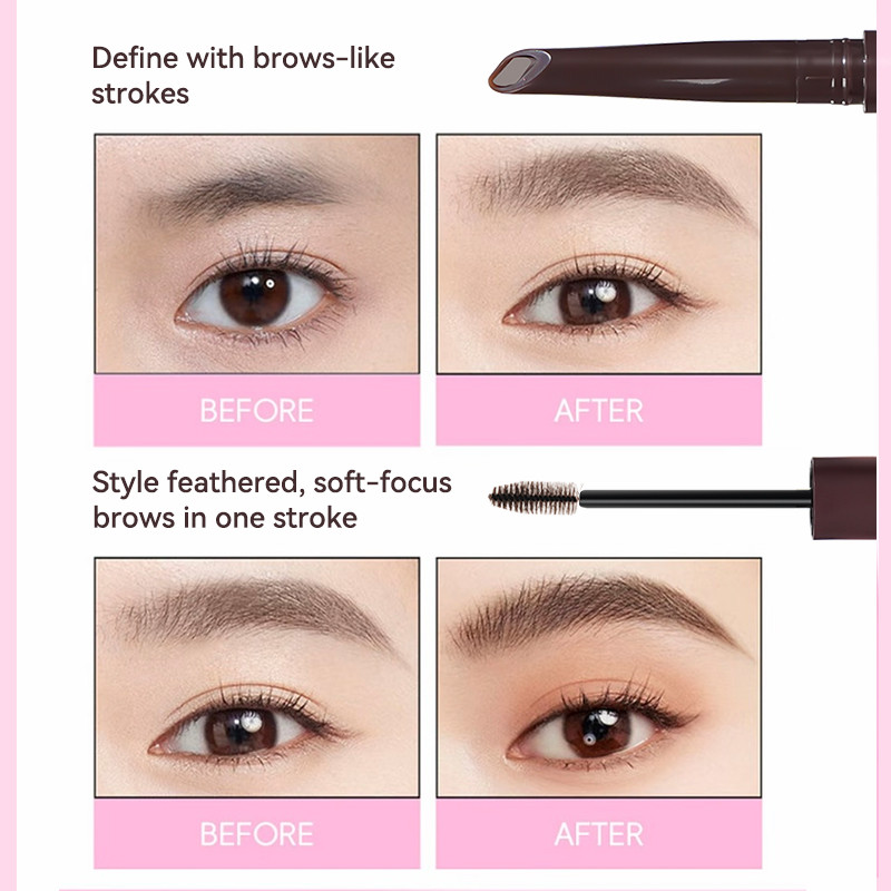 Mascara Lông Mày 2 đầu PinkPunk Chì kẻ mày Tự Nhiên 6 Màu Chống Nước & Nhòe Không Lem(280mg + 1.5g) | BigBuy360 - bigbuy360.vn