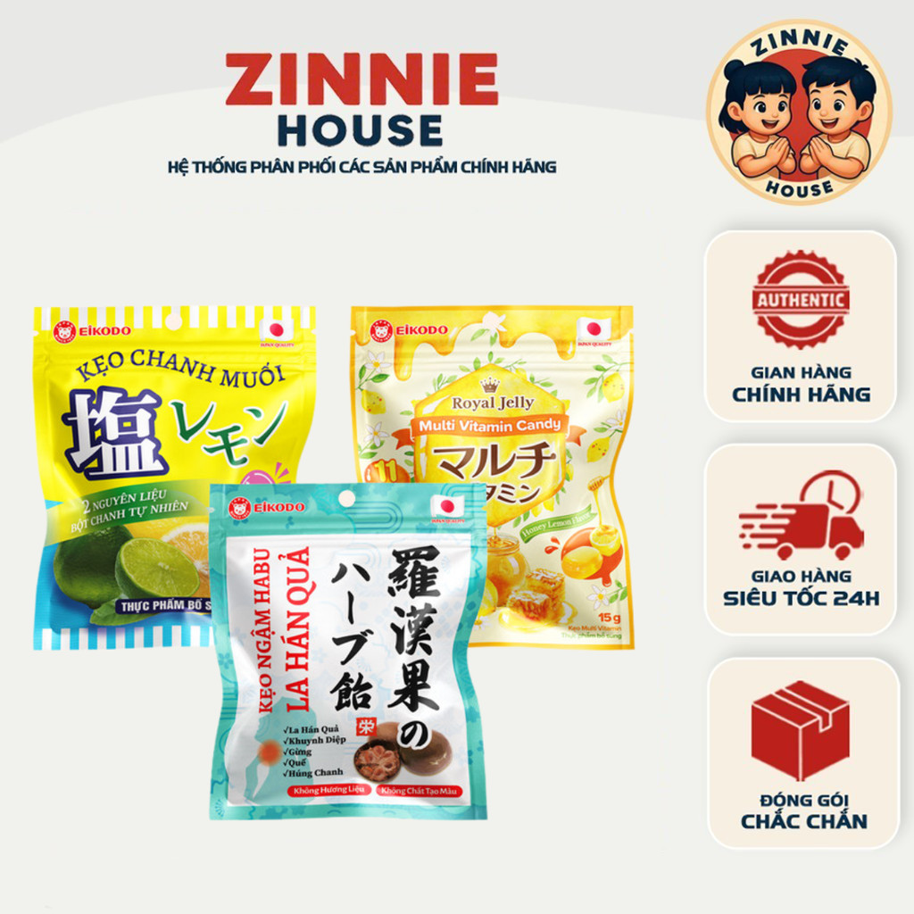 [Combo 5 Gói] Kẹo Ngậm Eikodo 80g – Kẹo Ngậm Đủ Vị, Hàng Chính Hãng Eikodo Việt Nam