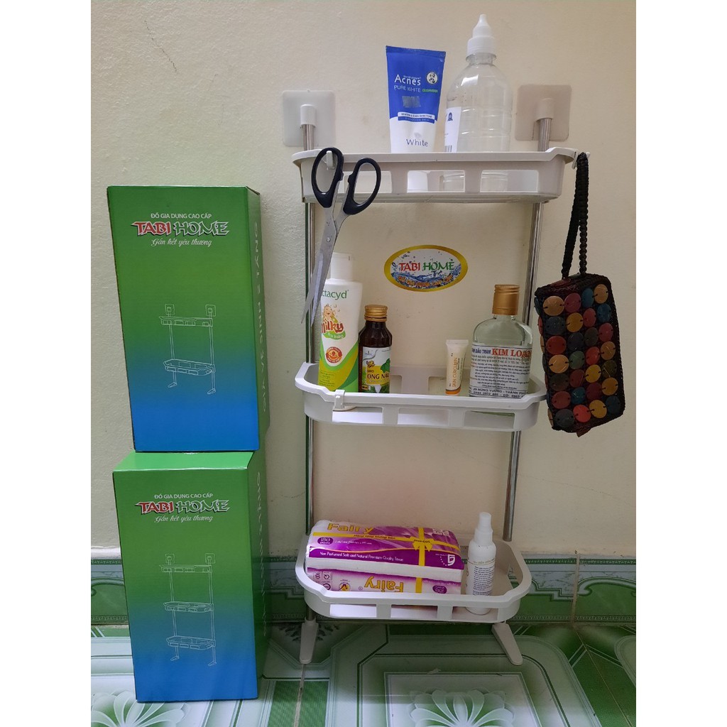 Kệ Nhà Tắm Kệ Để Đồ Phòng-Tắm Kệ Nhà Vệ Sinh Toilet-Kệ Để Bồn Cầu 3Tầng-Kệ Để Đồ Sau Toilet-Nhà Tắm 