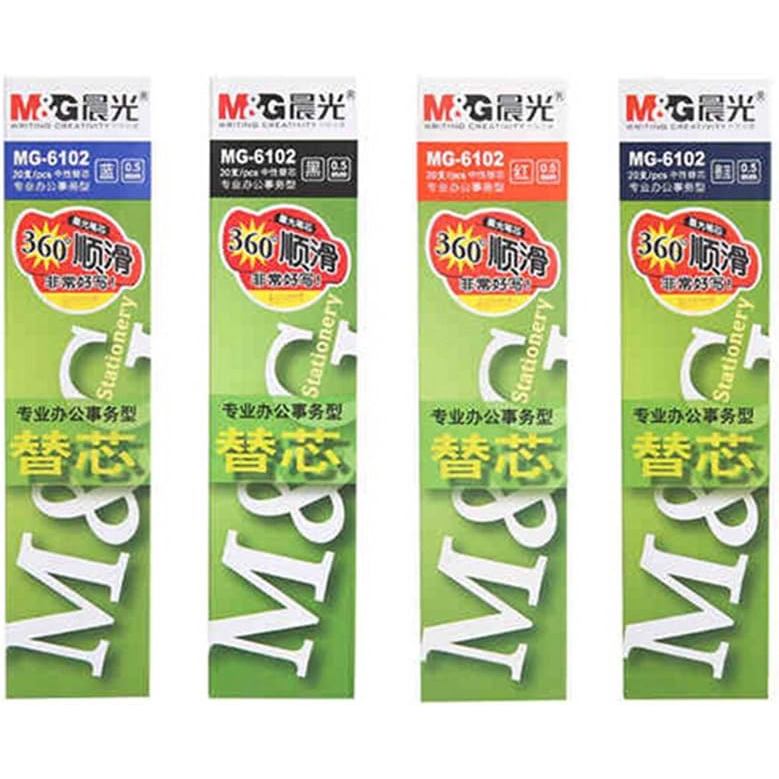 Gullor 20 CÁI Chen Guang MG-6102 0.5mm Gel Pen Refills - Đen