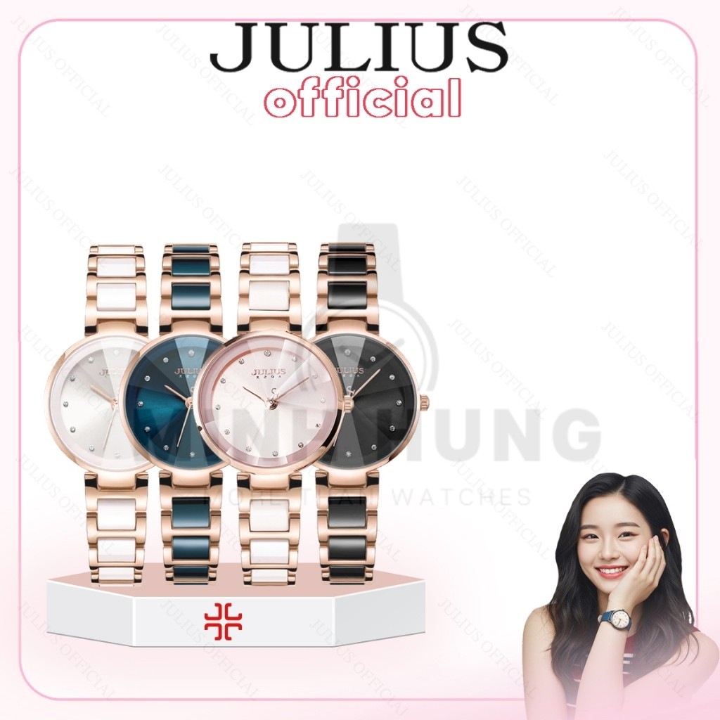 | Đồng hồ Julius nữ JA-1209 dây đá MINHHUNG WATCH