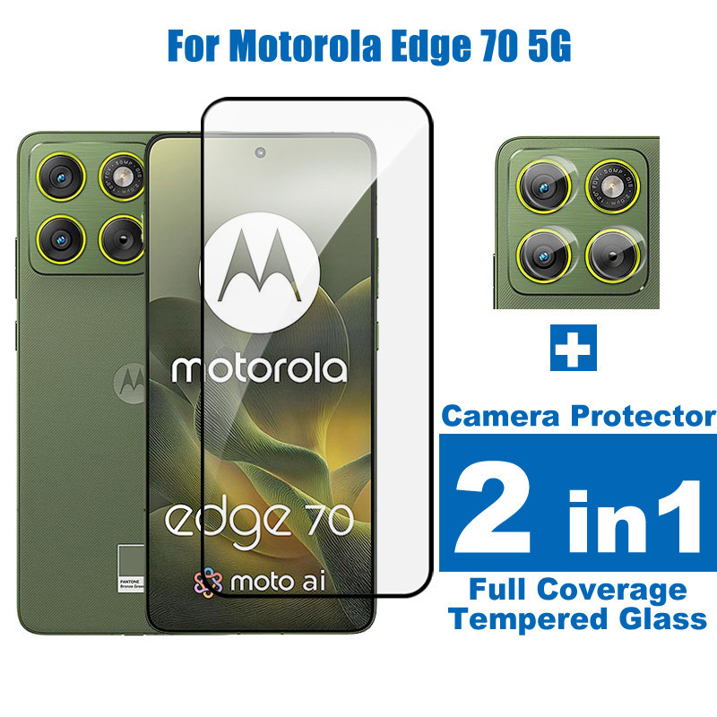 2 in1 Cho Motorola Edge 70 5G Kính Cường Lực Bảo Vệ Màn Hình Cho Motorola Edge 60 60s Neo Fusion Pro