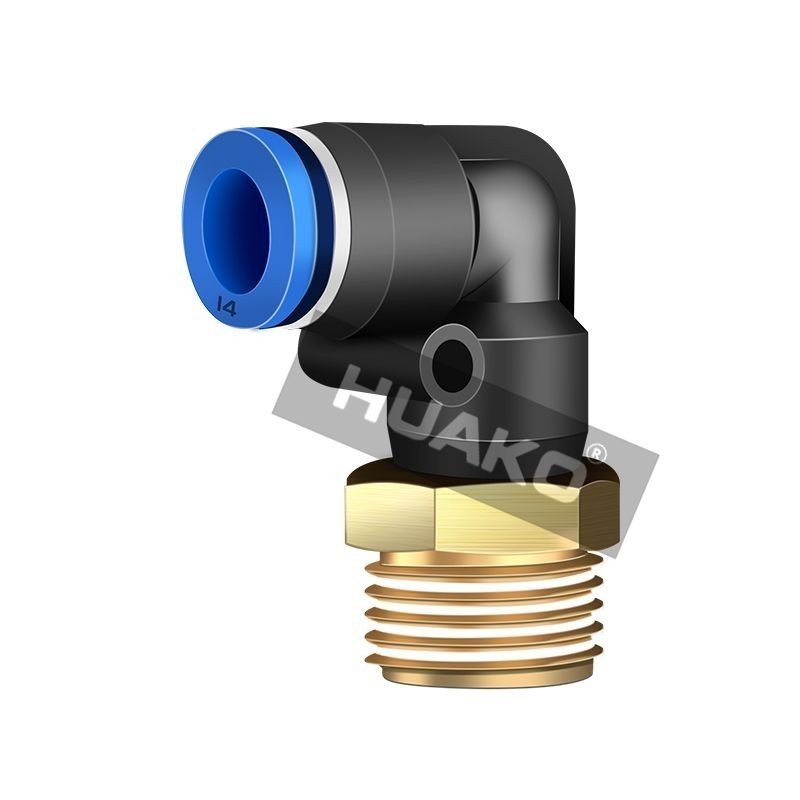 10 Khớp khí nén PL8-02 Khớp khí quản PL6-01 / 12-04 Khuỷu tay góc phải có ren Cắm nhanh