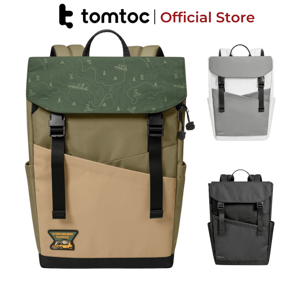 Balo laptop Tomtoc Slash Flip Rucksack 18L cho Macbook/ Laptop 16" chính hãng, nhiều ngăn (T64/A64)