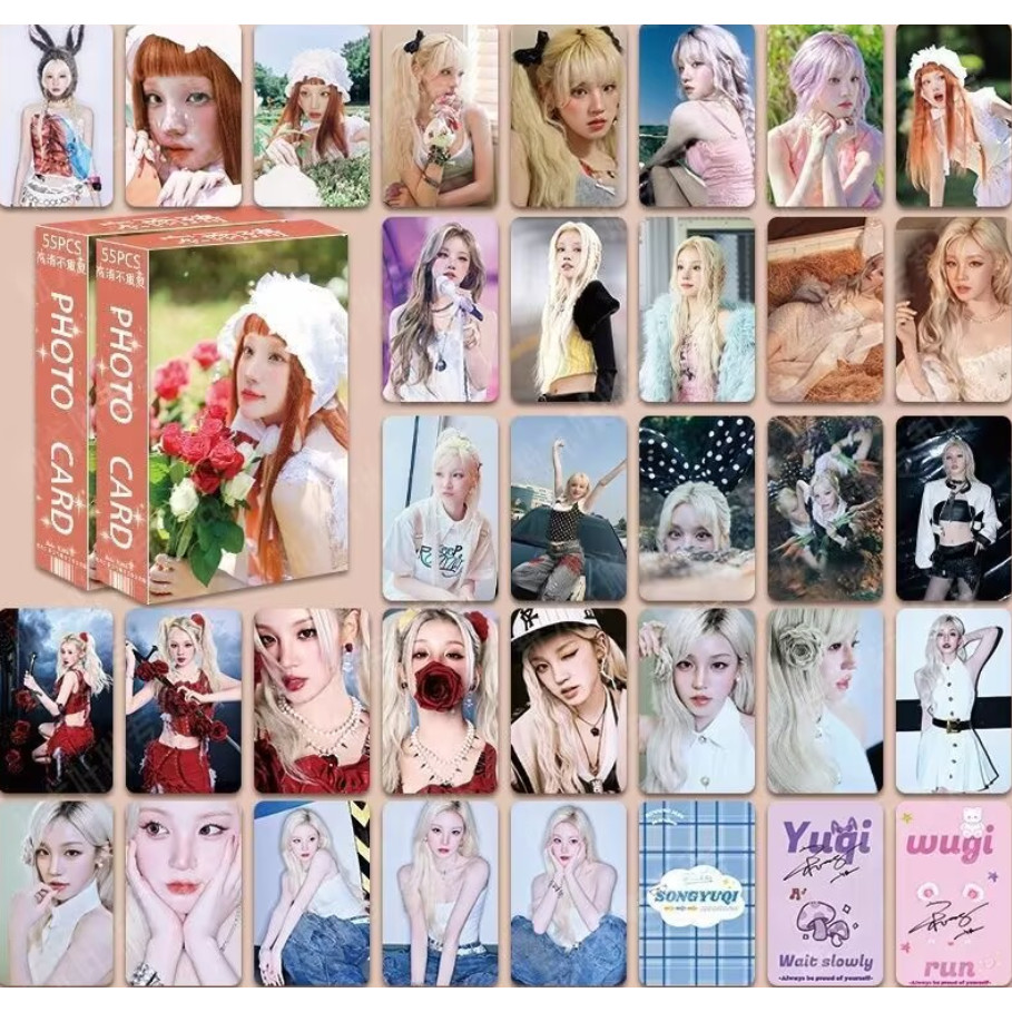 55 Chiếc (G) I-DLE Lomo Cards Kỷ Niệm 6 Năm Yuqi Freak 2nd Full Album Đơn Vợ Siêu Nữ Số Phận Photoca