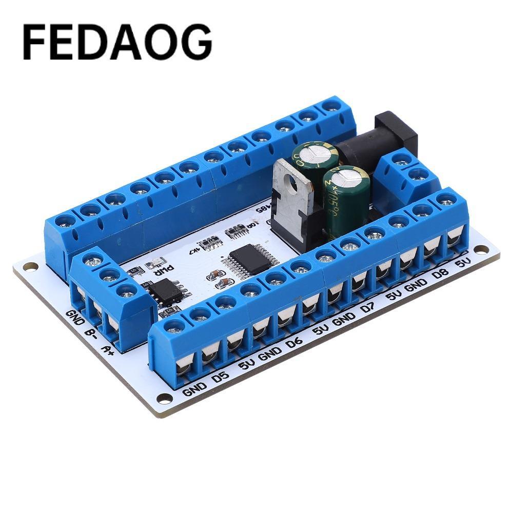 Mô-đun cảm biến FEDAOG RS485, Bảng R4DCB08 kỹ thuật số 8 kênh DS18B20, Mô-đun rơle DC6-24V 8-13MA Mô