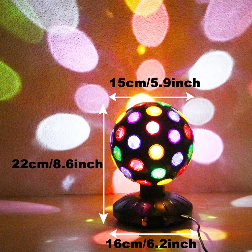 Mini Disco Ball Light USB Party Lights Projector Sound Activated Strobe DJ Light