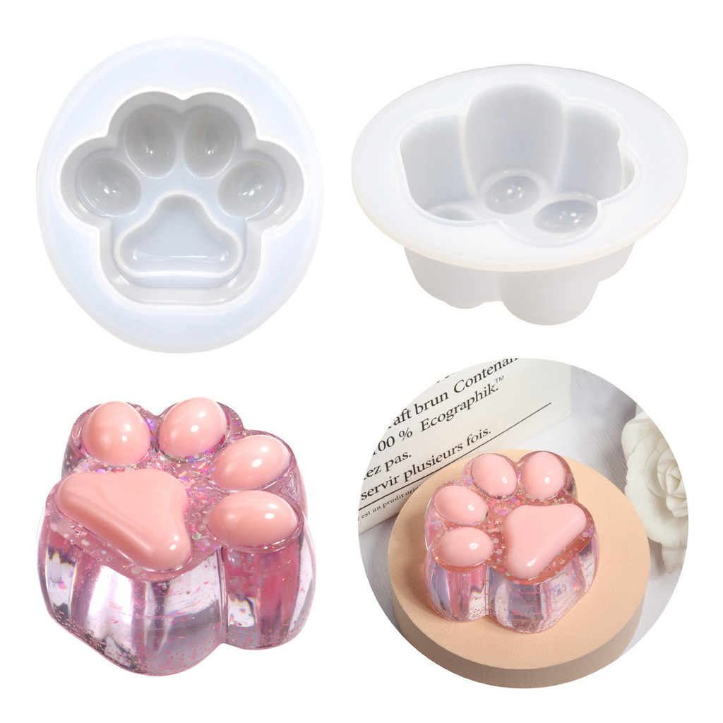 Khuôn Silicone Móng Mèo DIY Bóng & Nhám Làm Resin Epoxy Squishy