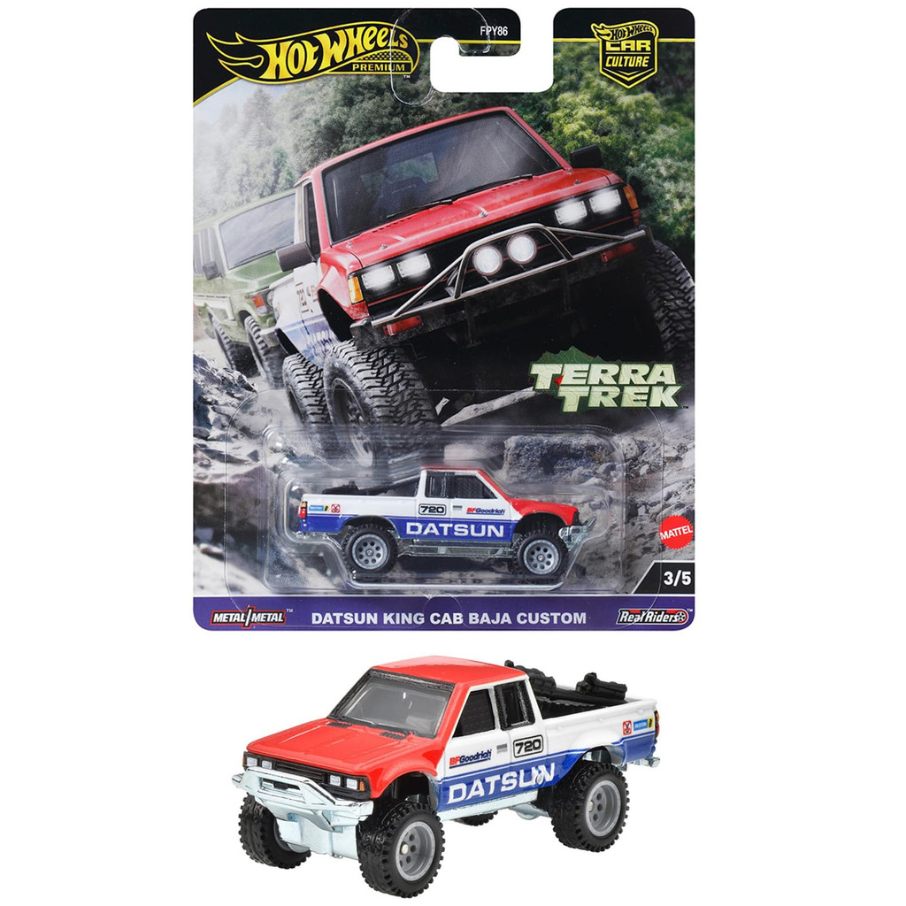 Hot Wheels xe văn hóa Teratrek Datsun King Cab Baja tùy chỉnh đồ chơi xe hơi mô hình 3 tuổi trở lên 