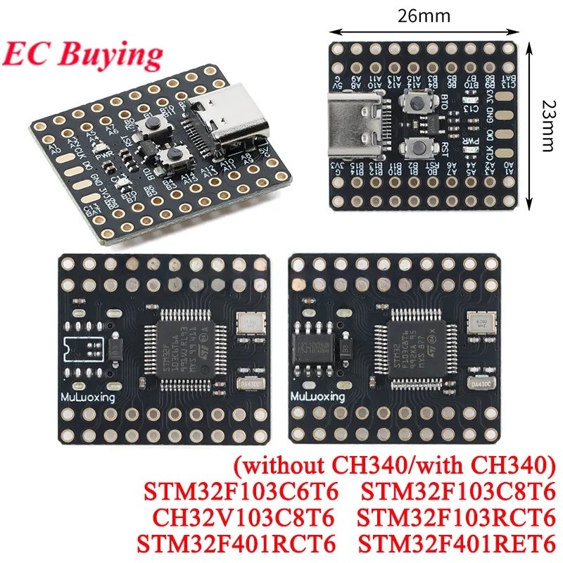 1 Cái STM32F103C6T6 STM32F103C8T6 CH32V103C8T6 STM32F103RCT6 STM32F401RCT6 STM32F401RET6 CH340 Bảng 
