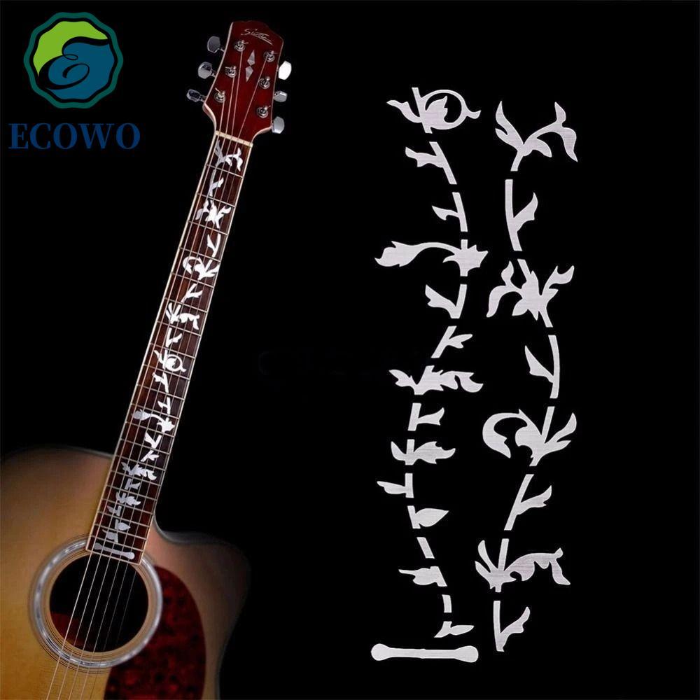 AQUAGEM Cross Inlay Đề Can 22 Phong Cách Nhạc Cụ Guitar Inlay Miếng Dán Đàn Guitar Acoustic Đàn Guit