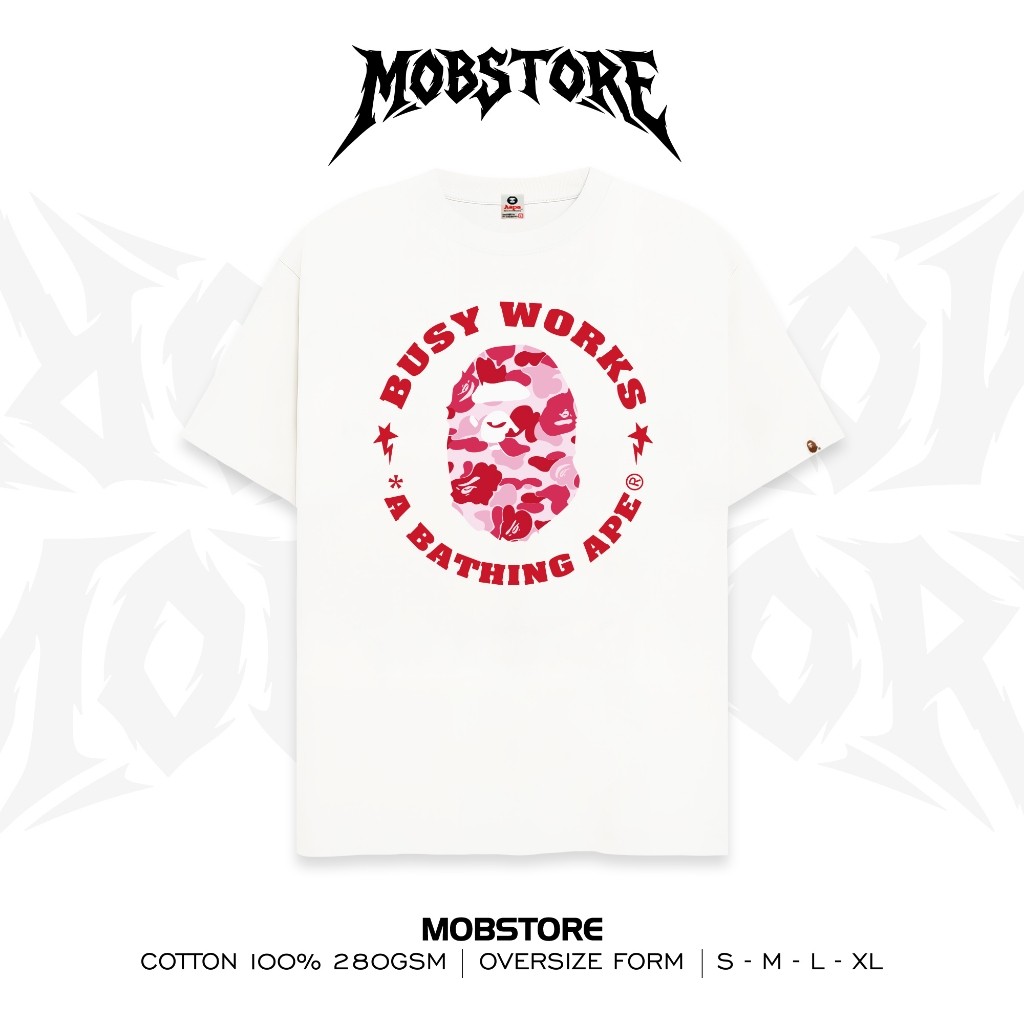 Áo Thun BEP ABC Camo Busy Work Form Rộng Nam Nữ Unisex Vải Cotton Cao Cấp Dày Dặn  - MOB STORE