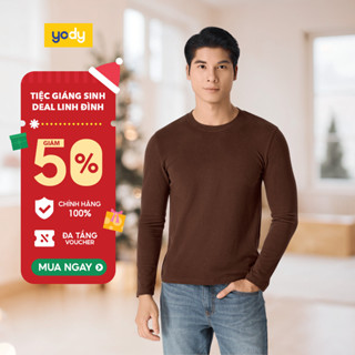  Áo giữ nhiệt nam cổ tròn YODY giữ ấm tốt thoáng khí mềm mại MCTL25F007 