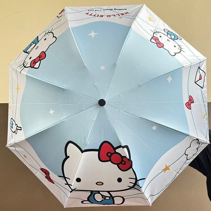 【Fast shipping】ô che mưa hello kitty  ô tự động hello kitty Hướng dẫn sử dụng ô Hello Kitty dễ thươn