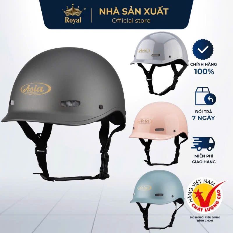 Nón Bảo Hiểm Kiểu Cá Heo-Mũ Bảo Hiểm Chính Hãng Asia A09