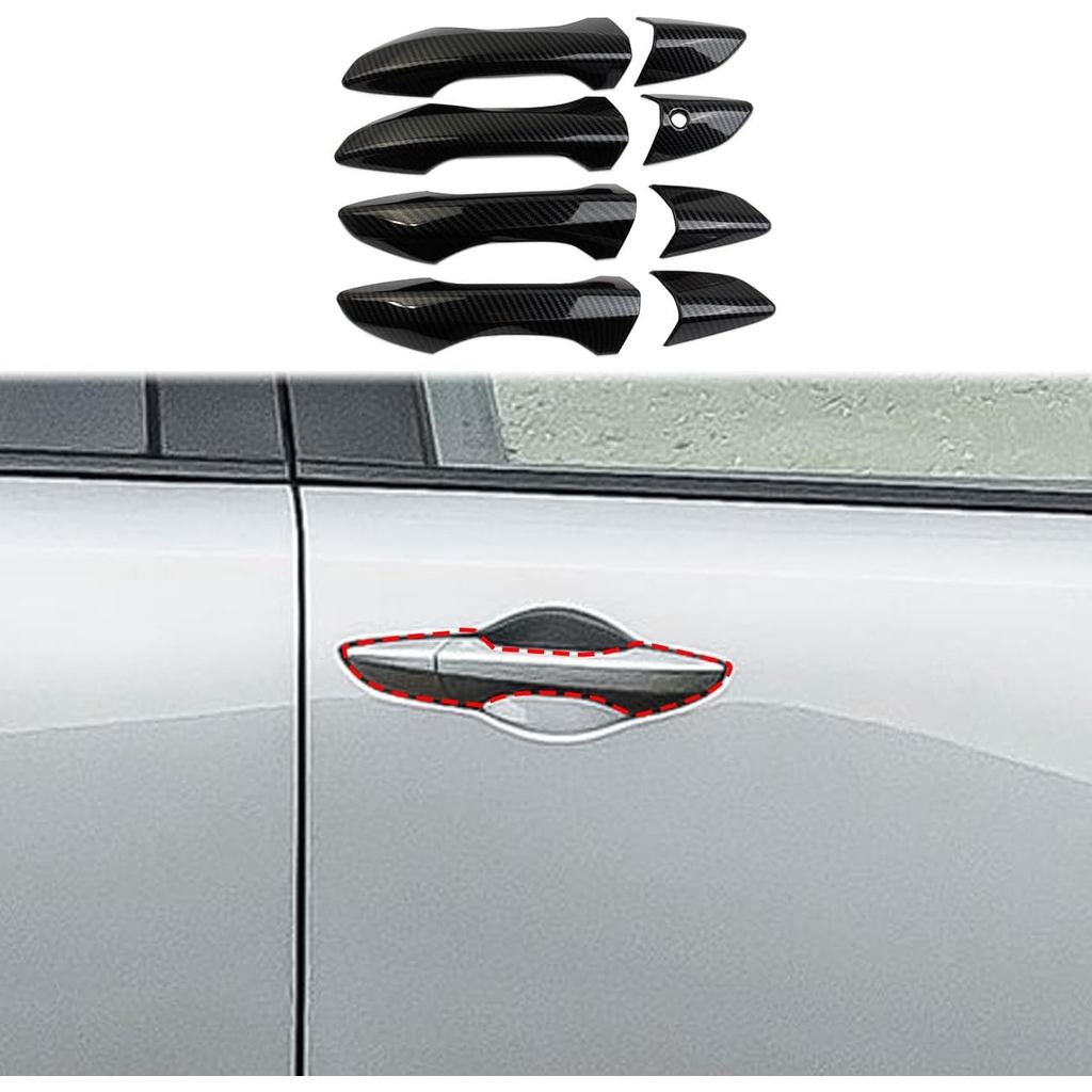 Crosselec Sợi Carbon Tay Nắm Cửa Viền Bao Phụ Kiện Cho 2022-2025 Acura MDX (Vỏ Tay Cầm)