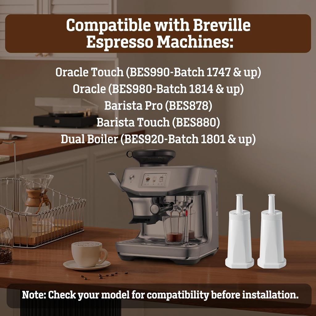 Bộ lọc nước cho máy Breville Espresso: Thay thế bộ lọc nước 4 gói Tương thích với Breville Barista T