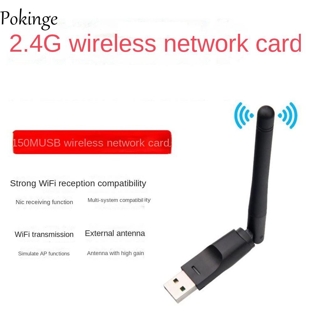 POKINGE 150Mbps MT7601 Card mạng, Wi-fi Dongle USB 150Mbps Bộ chuyển đổi Wifi USB, Màn hình đèn LED 