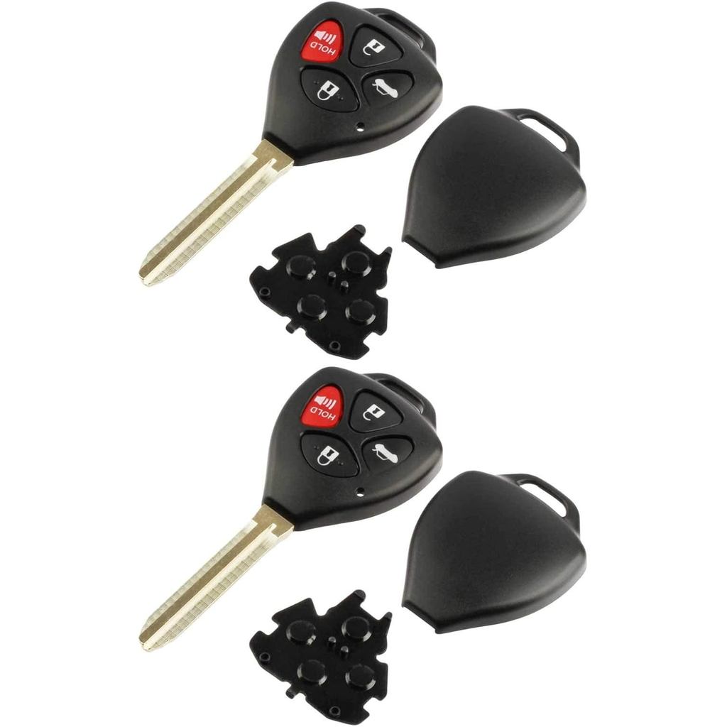 Key Fob Keyless Entry Remote Shell Case & Pad phù hợp với Toyota 2008-2013 Avalon / 2007-2011 Camry 