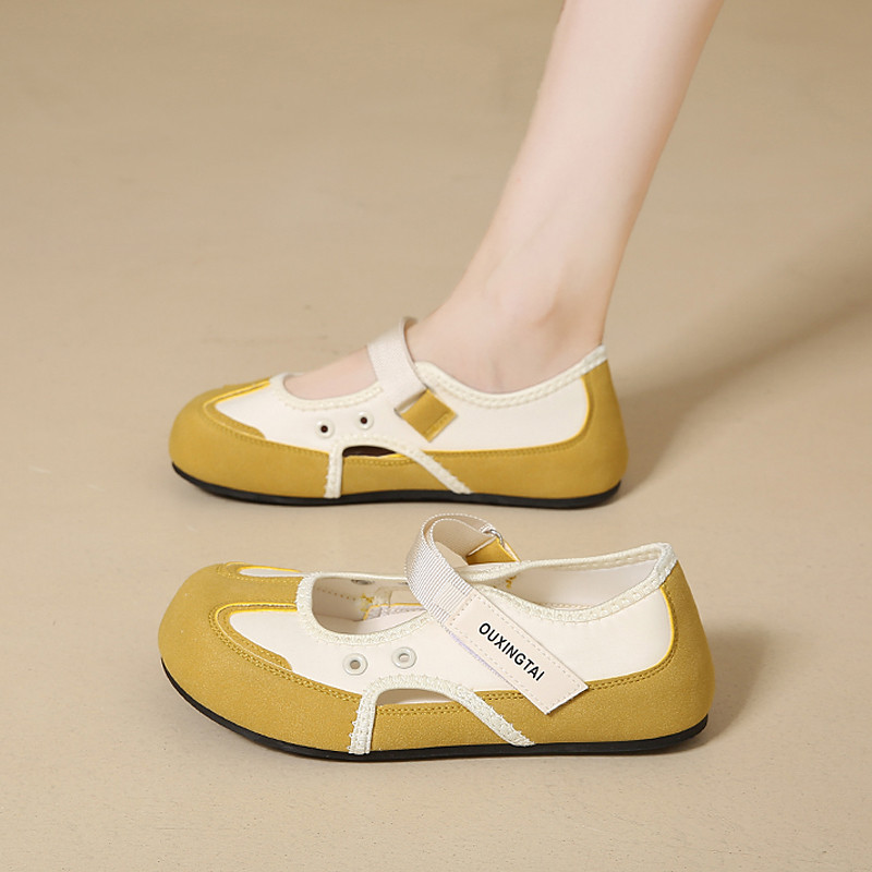 Yongge Women's Shoes XT180 Mary Jane Loafers with Hidden Wedge, Flat Sweet Casual Shoes for Women