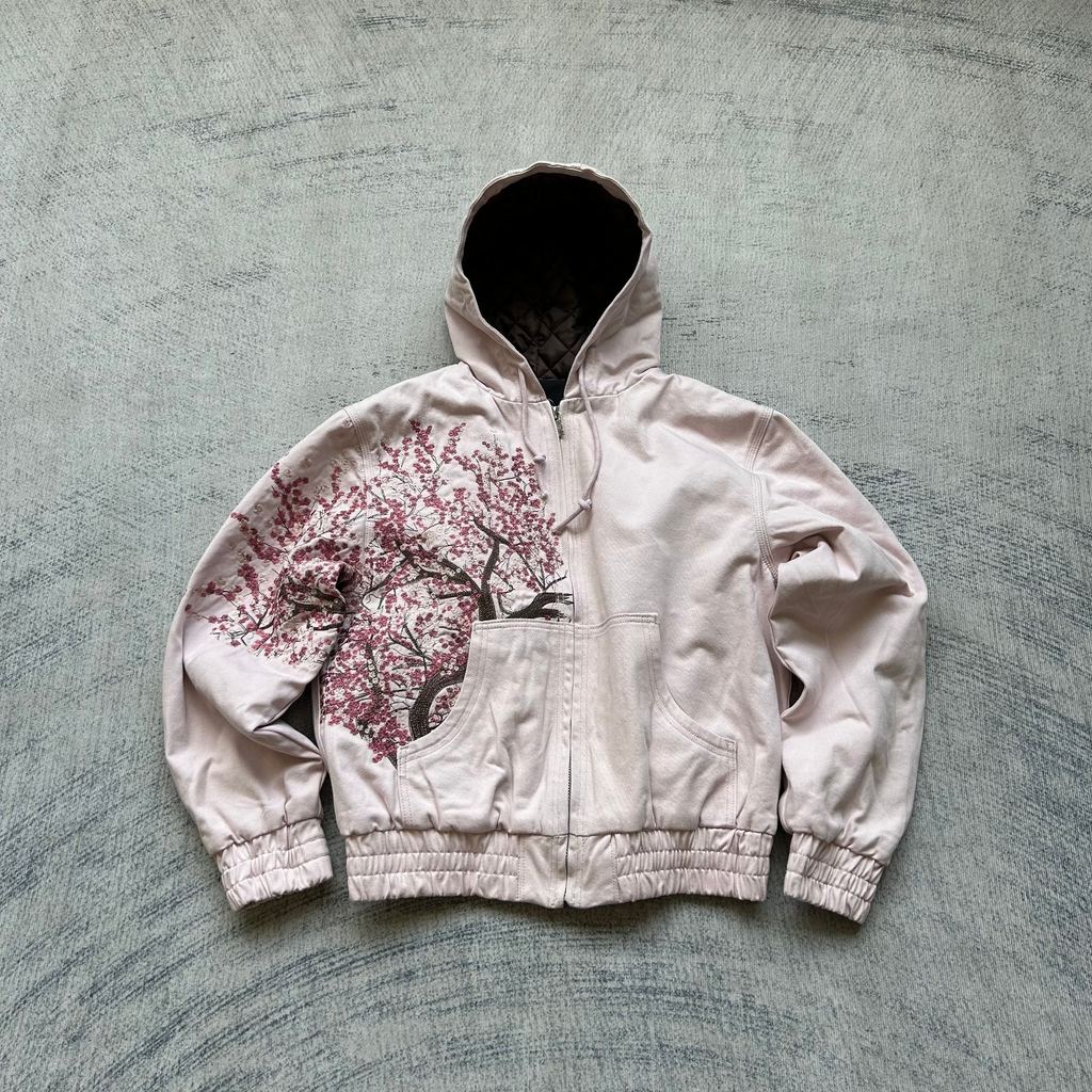 Áo khoác nam Y2K thời trang, quá khổ, thêu, có mũ trùm đầu, style vintage hip hop