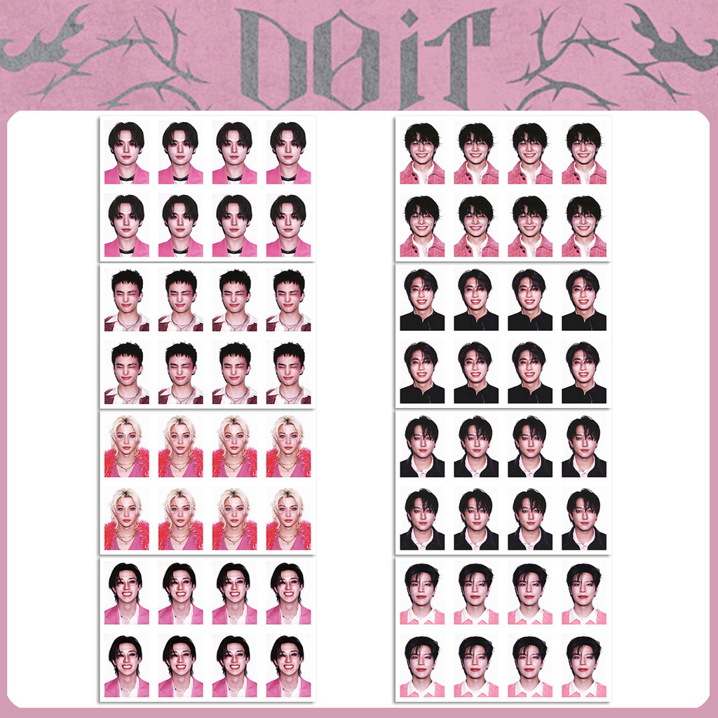 Kpop Idol Stray Kids DO IT ID Photo Sticker Ảnh 1 inch Bangchan Changbin