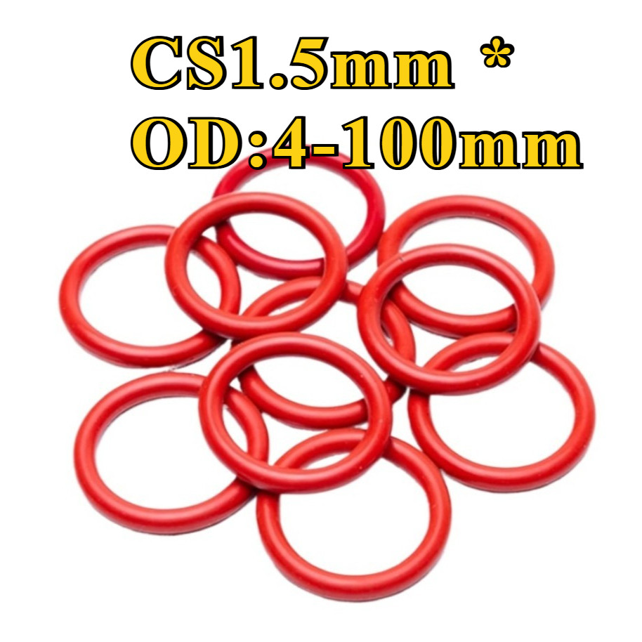 CS1.5mm * OD4-100mm Gioăng SILICON chịu nhiệt cao/Vòng đệm cao su oring/chống ăn mòn hóa học [ABK]