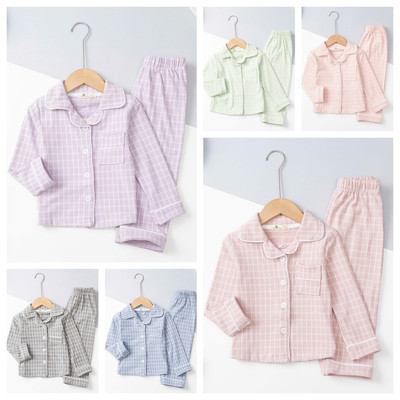 Bộ cài cúc Bé Gái Mềm Mịn LITIBABY Mặc Ở Nhà & Đi Ngủ Size 2–12 tuổi