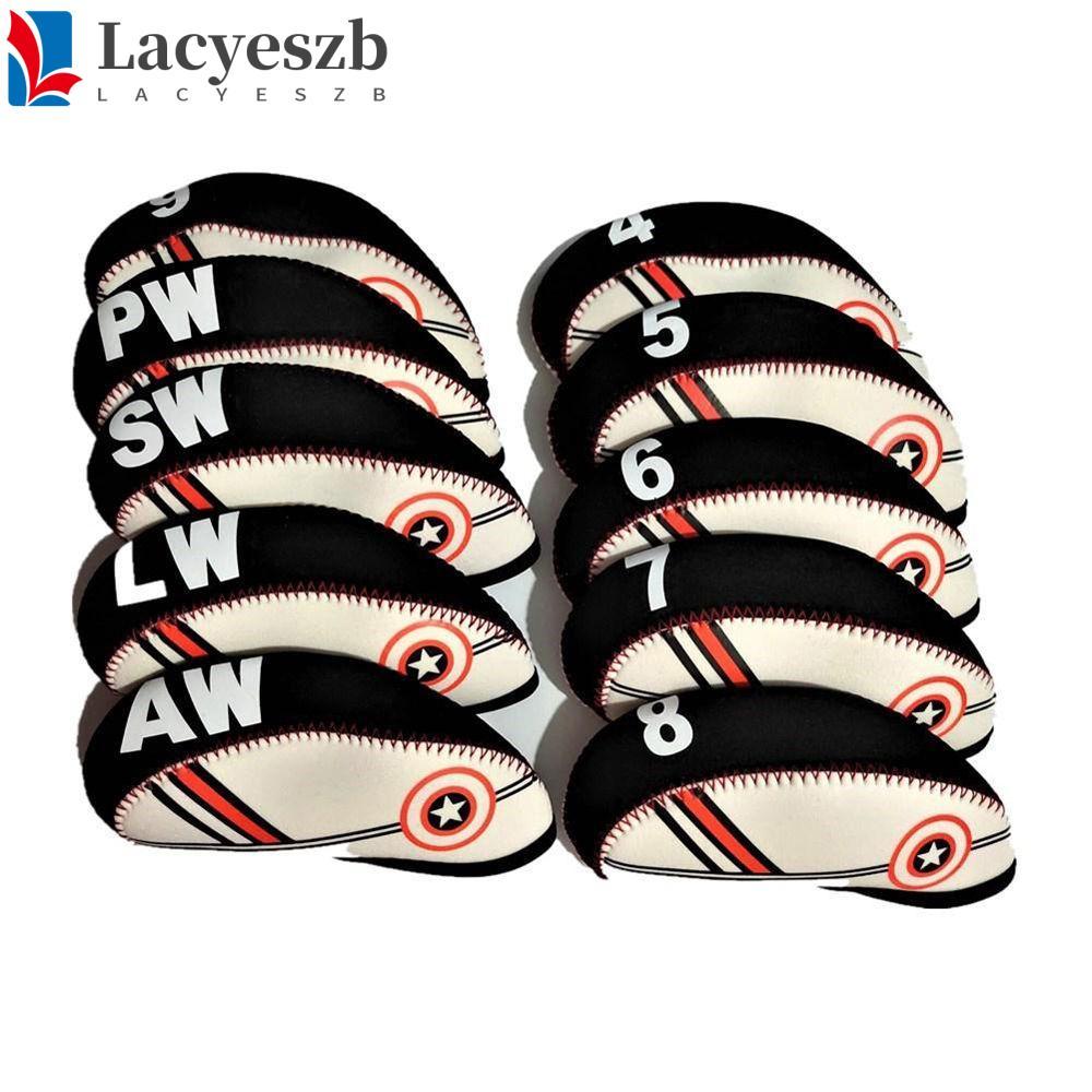 LACYESZB Golf Iron Headcover Wedge Cover 10 Cái / bộ Golf Iron Covers Set Vỏ Bảo Vệ Thiết Bị Tập Gol