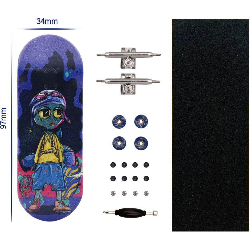 Pro Fingerboard 34mm Ván Gỗ Chuyên Nghiệp Ngón Tay Ván Trượt Xe Tải CNC Xoay Bánh Xe (Người Ngoài Hà