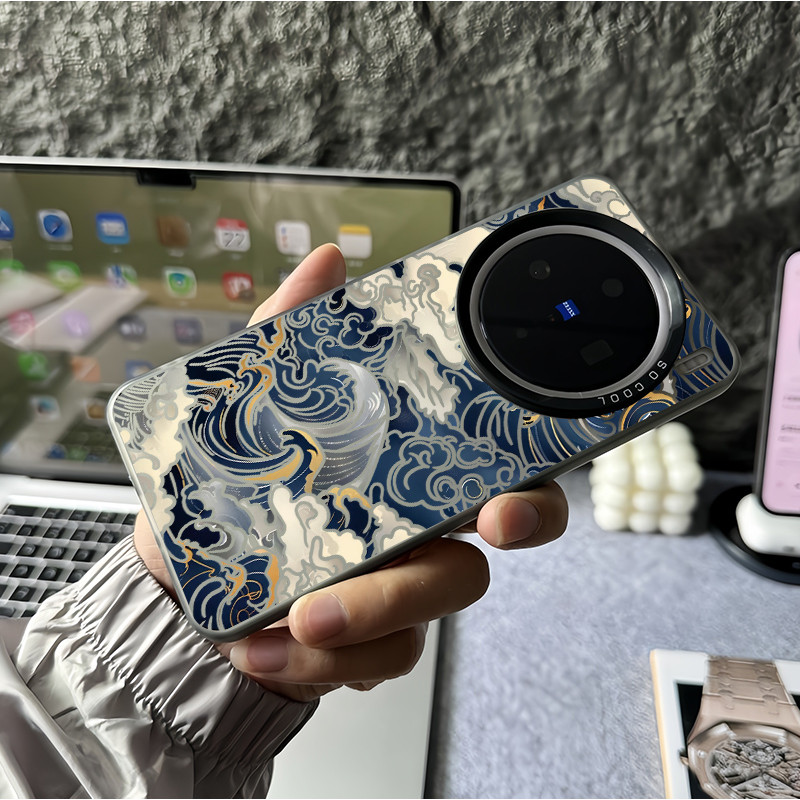 Dành Cho Vivo X300 Pro X200 Ultra X200 Pro X100S Pro The Great Wave off Kanagawa Hard Micro Matte Ốp
