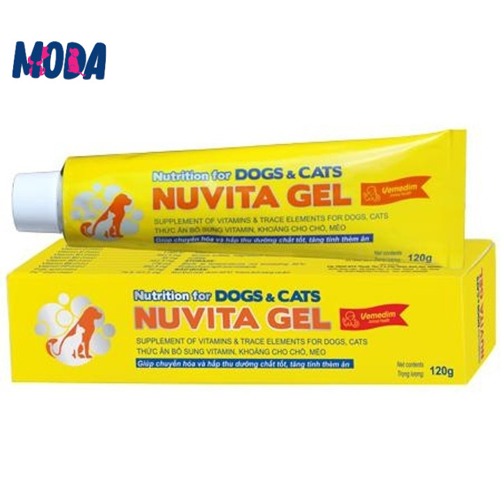 Gel dinh dưỡng VEMEDIM NUVITA GEL bổ sung vitamin, khoáng, dành cho chó mèo biếng ăn