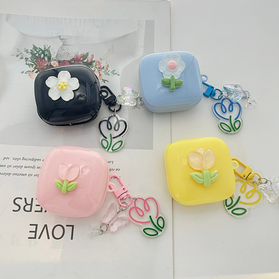 Ốp Hoa Dễ Thương Cho Lenovo LP40pro LP40 LP80 LP5 ht38 Ốp Lưng Silicon Tai Nghe Có keychian Bao